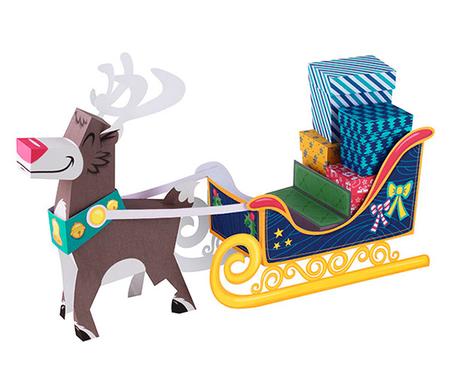 Les Papertoys de noël de Tougui x la SNCF